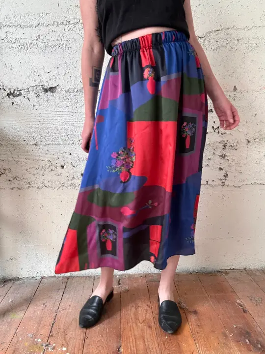 Vintage Italian Silk Skirt