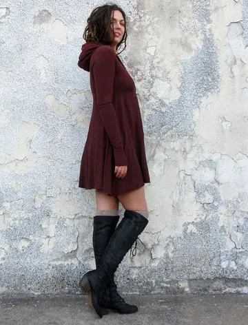 Hooded Eclipse Wanderer Short Dress
