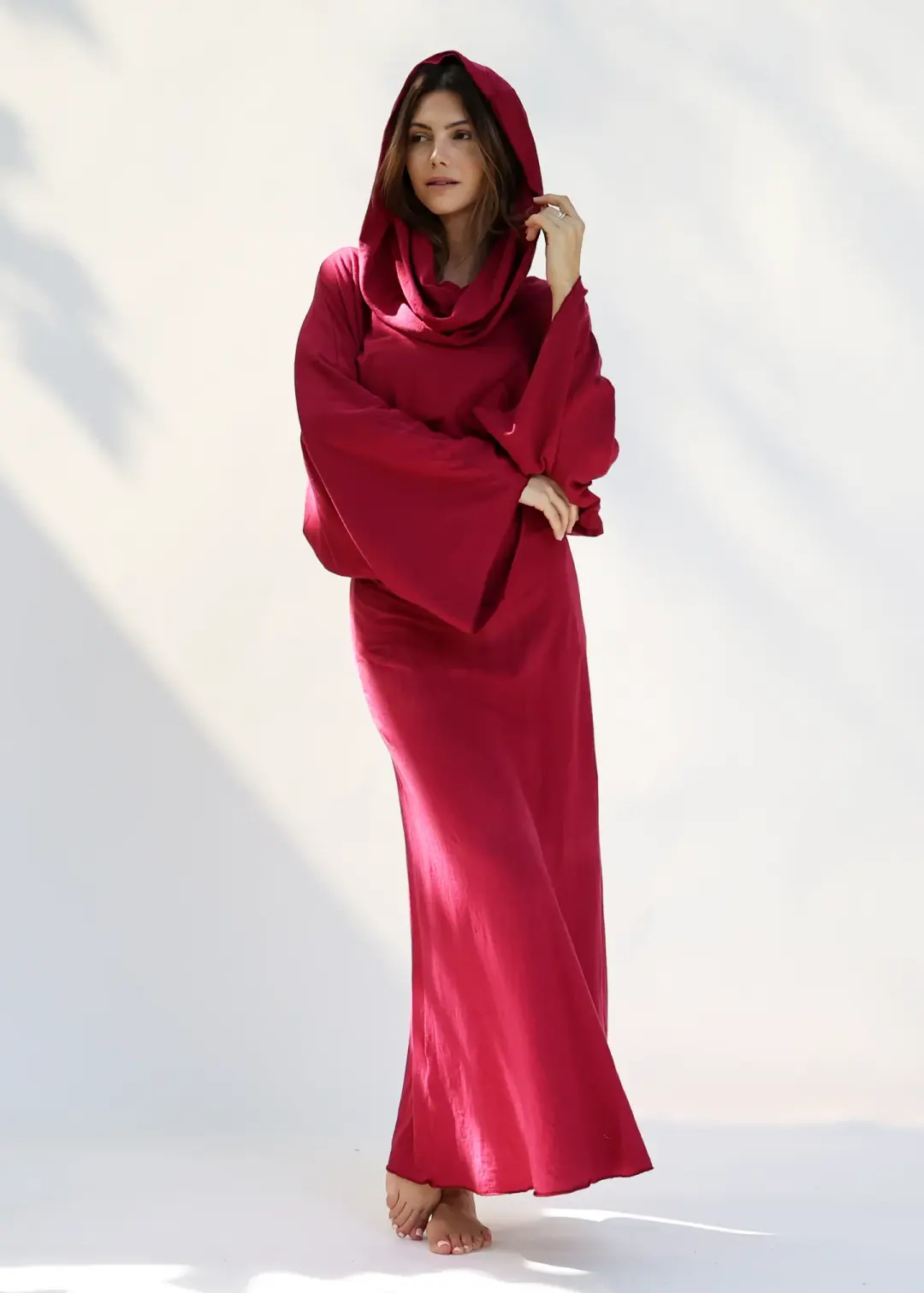 Super Cowl Birdie Banded Simplicity Long Dress