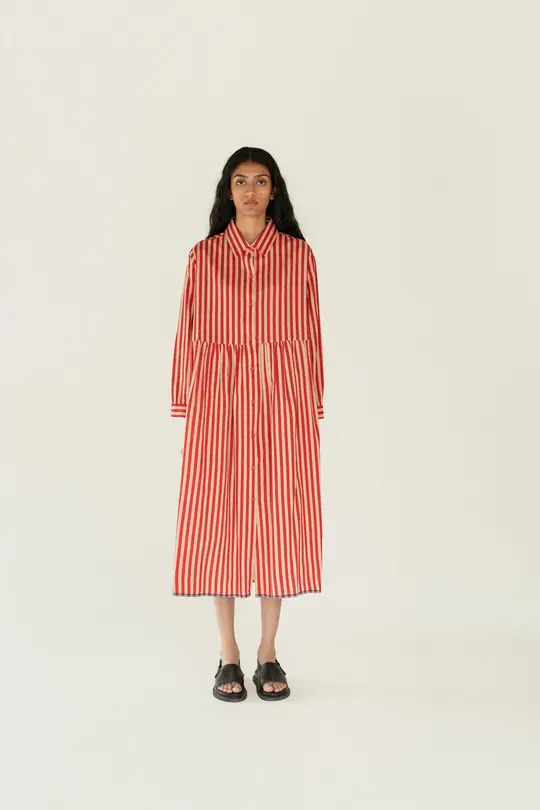 SAUL - RED BEIGE STRIPE