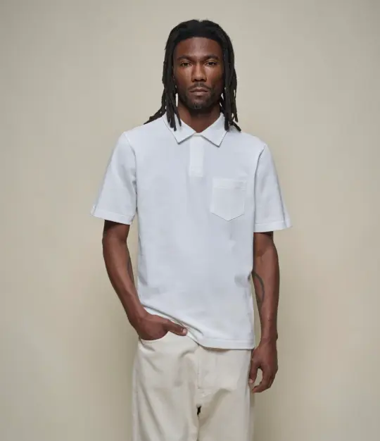 2PKPL Loopwheeled Relaxed Fit Pikée Short Sleeve Polo Shirt