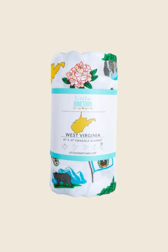 West Virginia Muslin Swaddle Blanket