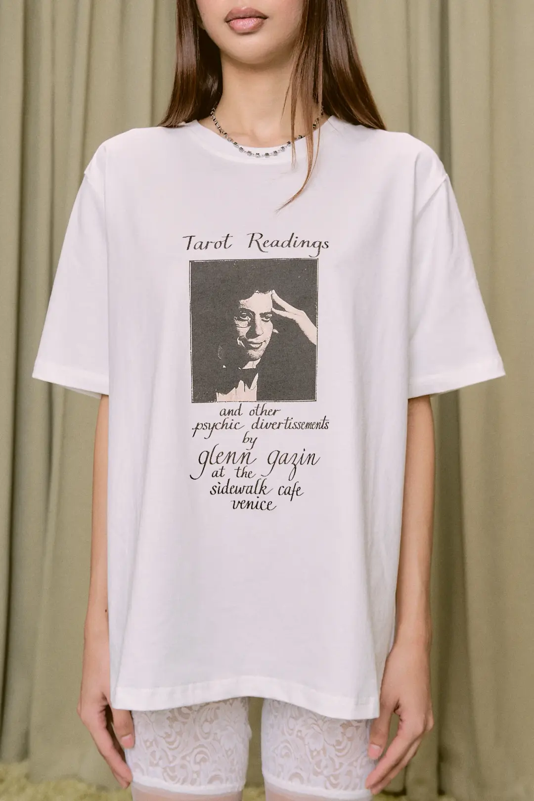 Unisex Cotton Tarot Reading Glenn Gazin Tee White