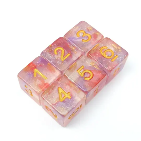 Fuchsia D6 Set. Set of 6