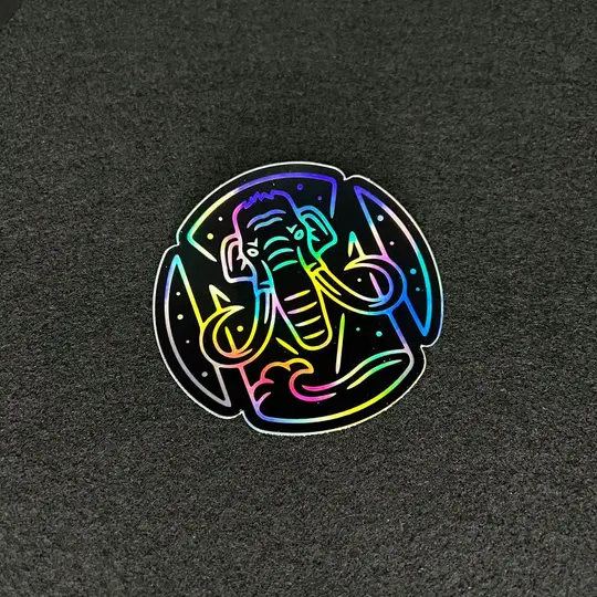 3" Holographic logo sticker
