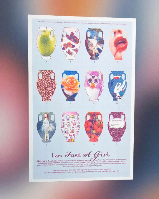 Just A Girl Riso Print