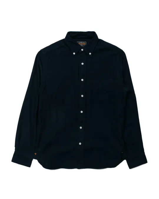 Beams Plus B.D. Flannel Solid Navy