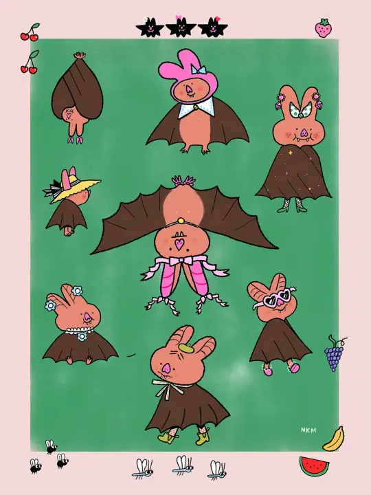 "Brilliantly Batty" Art Print