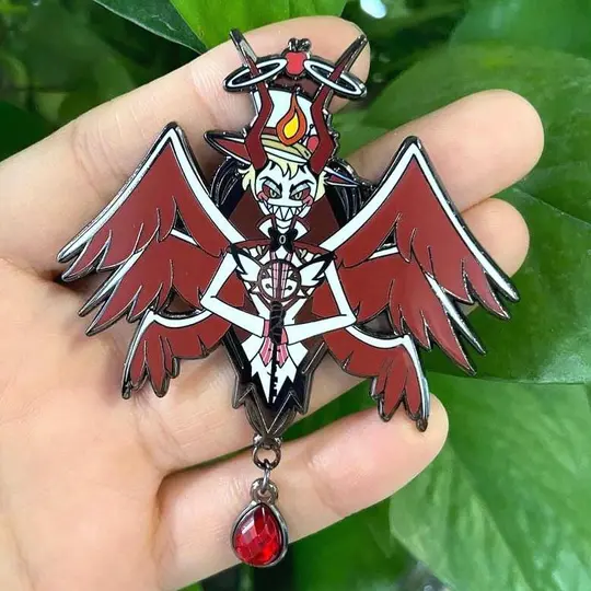 Lucifer (Demon Form) Portrait Enamel Pin | Hazbin Hotel Fanart