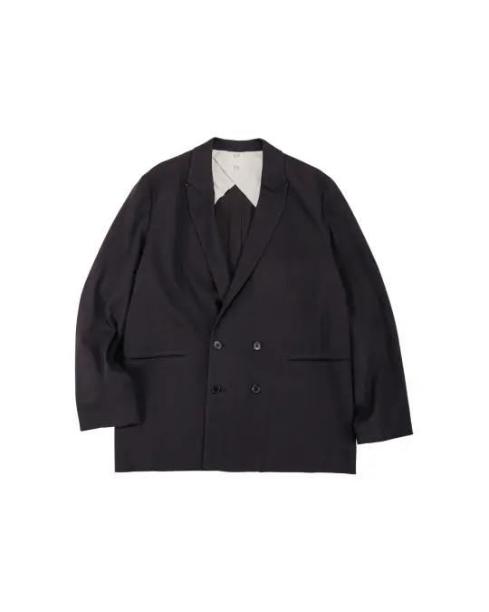 Seya. Travel Tailored Jacket/Summer Herringbone Mud Indigo