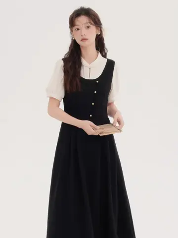 Teachers' teaching dress 2025 new improved cheongsam dress long skirt R2381