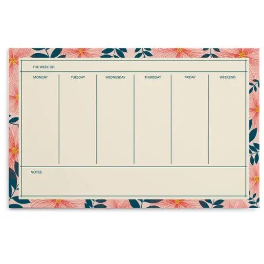 Weekly Hibiscus notepad