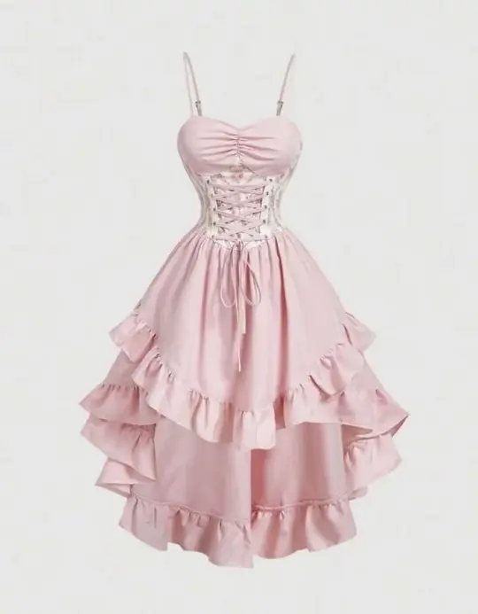 Sweet Blush Pink Prom Dress,A-Line Spaghetti Straps Hi-Lo Bodycon Maxi Party Dress RS1053