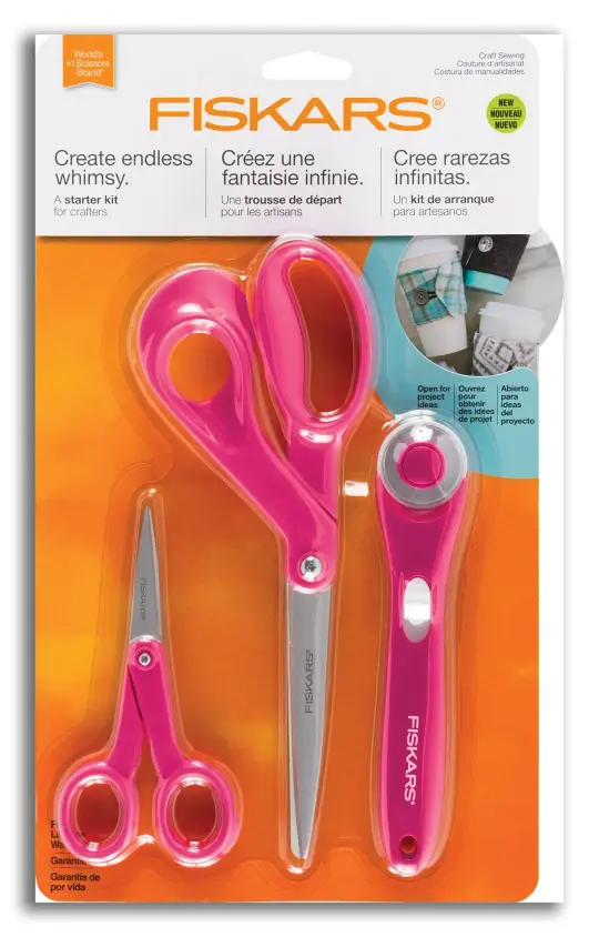 Fiskars Fabric Craft Sewing Fashion Starter Set 3pc