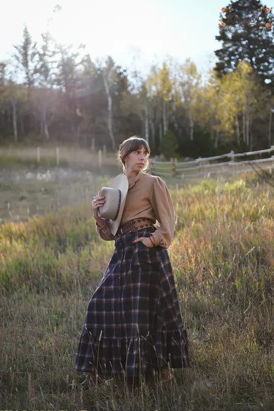 Pre-Order Wool Prairie Skirt in Schoolhouse