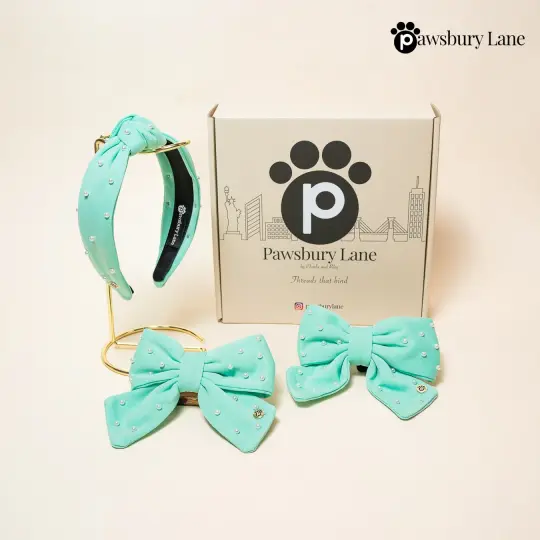 Sugar and Pearls - Seafoam -  Bundle & Save with Pet Sailor Bow