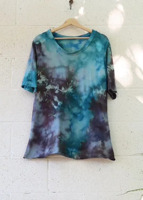 OOAK - Tee Simplicity Shirt / XL / Organic Cotton / Ice Dye (263)