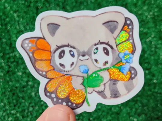 november 2023 "woodland fairy garden" die cut sticker