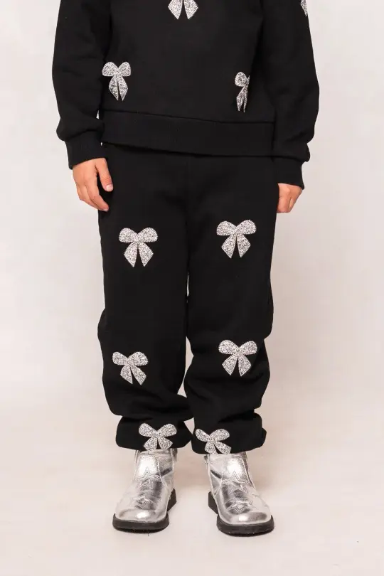 Mini Micah Jogger Sweatpants in Black