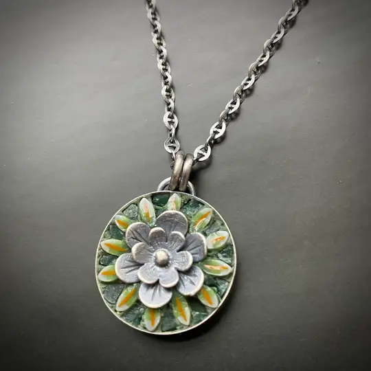 Succulent Mandala Pendant
