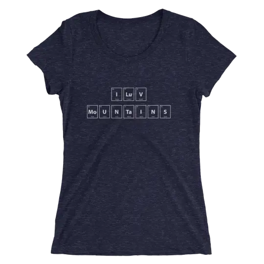 Women's I LuV MoUNTaINS Tee - Navy