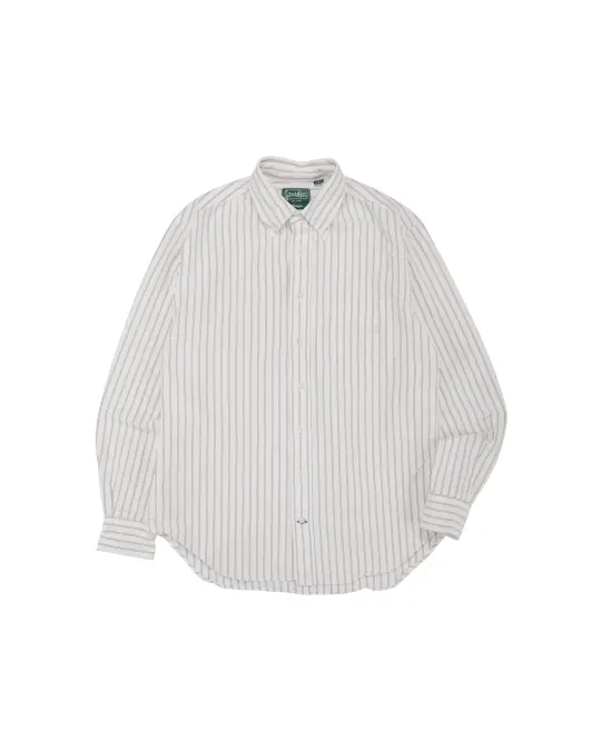 Gitman Vintage Bros. White Japanese Striped Oxford