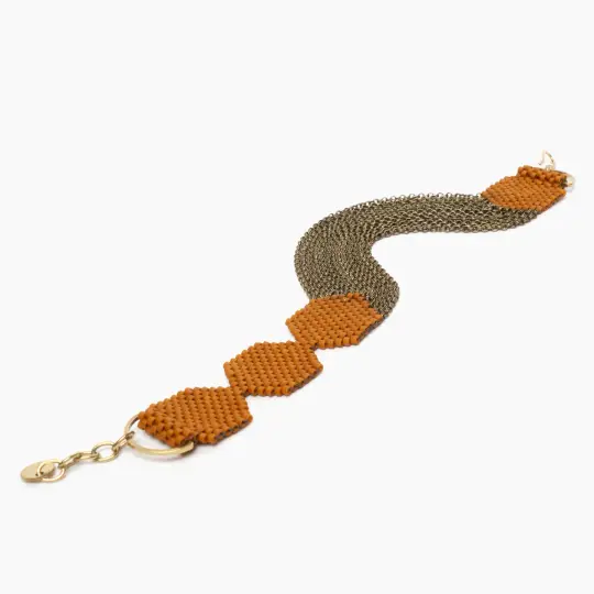 Row Bracelet in Toast