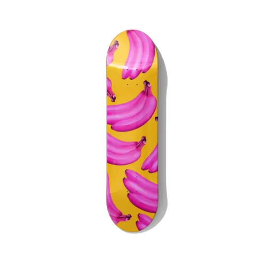 Skateboard Wall Art – Pink Banana Pattern Modern Wall Decor