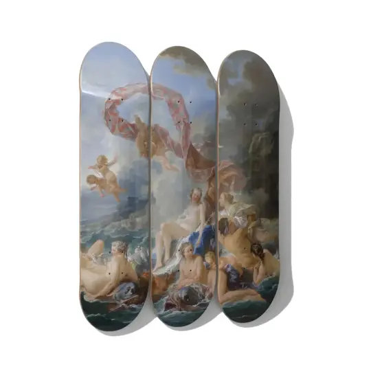 Boucher Triumph of Venus Triptych Skateboard Art
