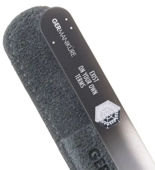 "Exist On Your Own Terms" Germanikure Mantra Nail File and Leather Sleeve