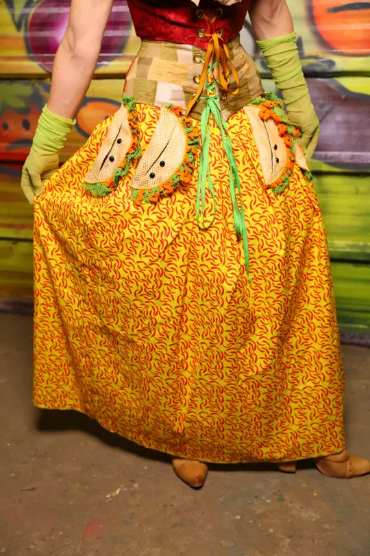 Tulip Skirt in Red Hot Chili Peppers Cotton- "Taco Monday! Celebrating 22 Years of Damsel"