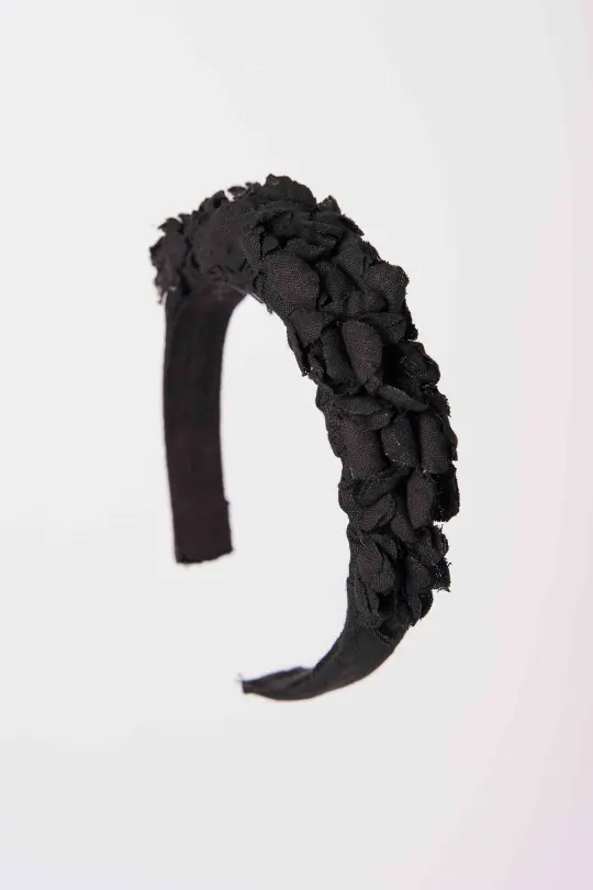 Black Pansy, Headband with Flowers