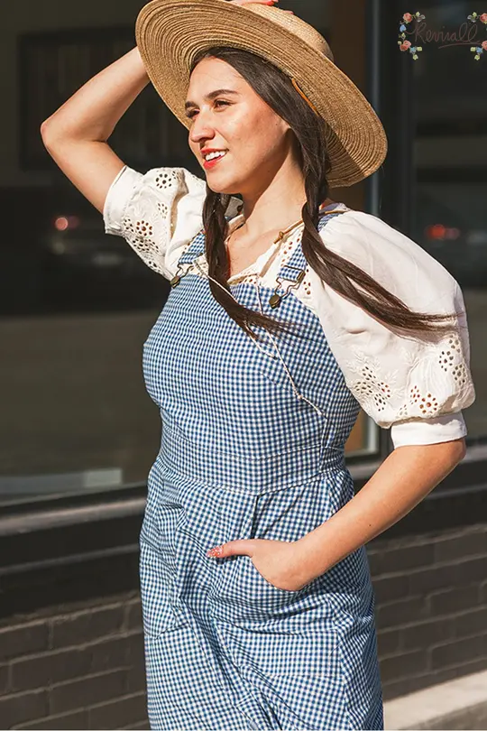 Cotton Hybrid Gingham Jumper in Kansas-Medium