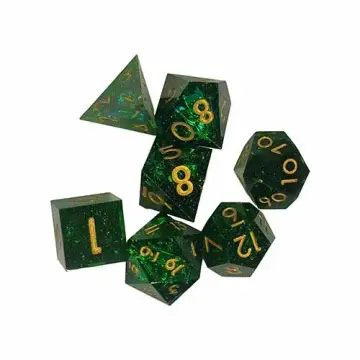 sharp edge green emerald dice