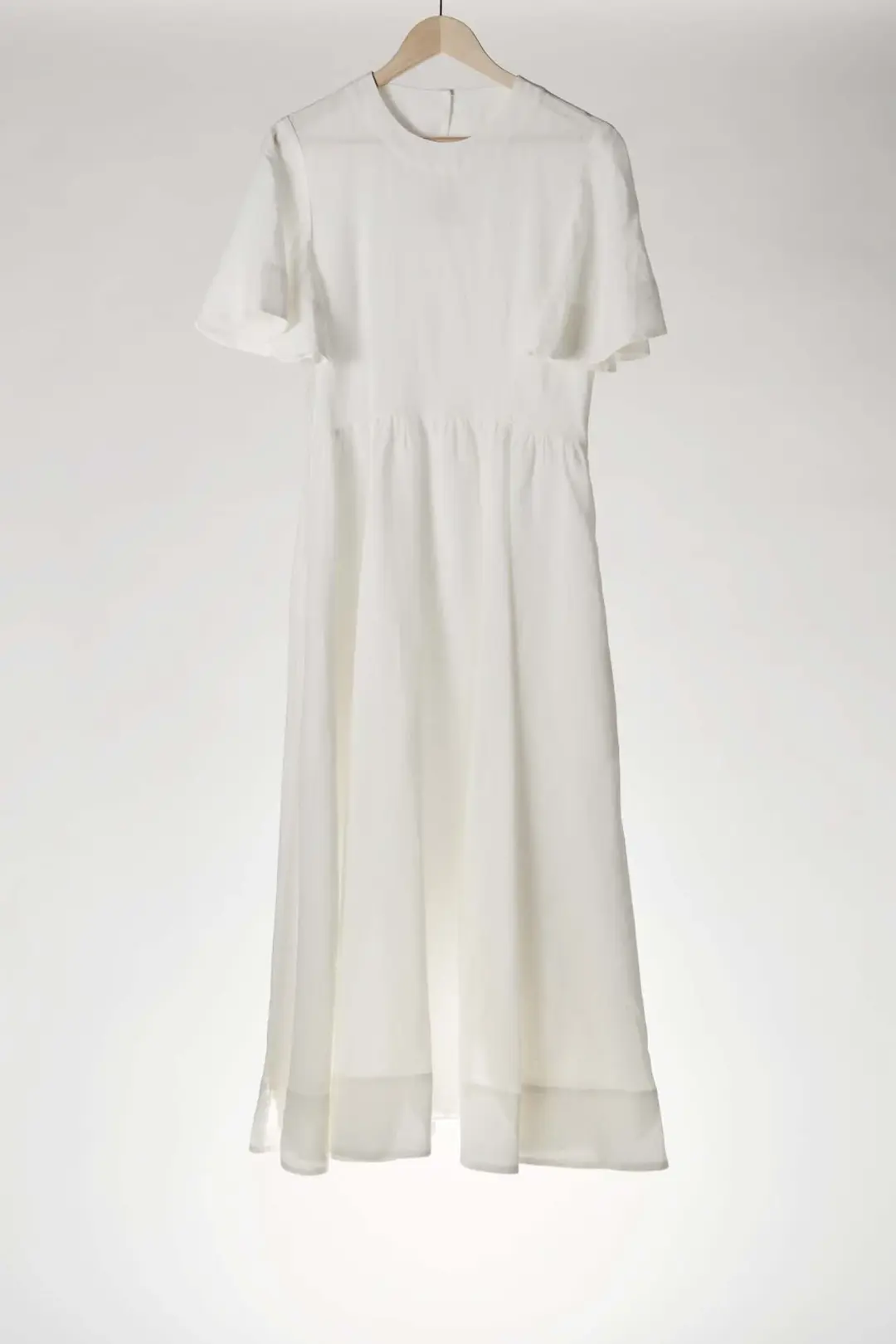 Maxi Butterfly Sleeve Dress, White Magnolia