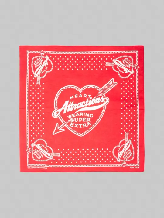 Attractions Heart Attractions Bandana Red
