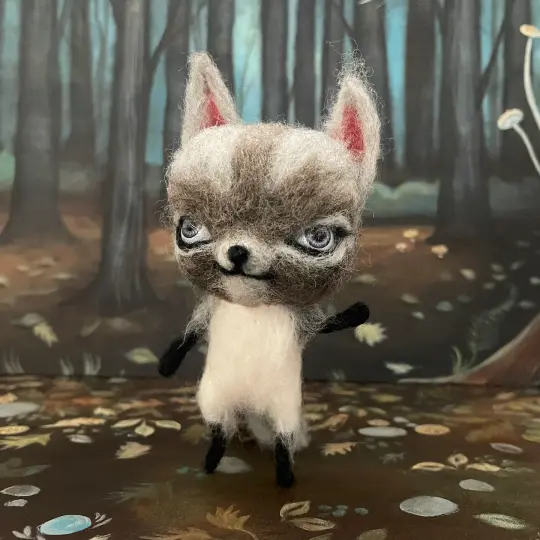 Bark and Howl (Wool Sculpture)
