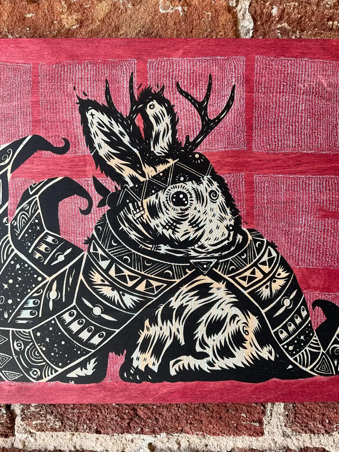 The Haretic on Pine Panel