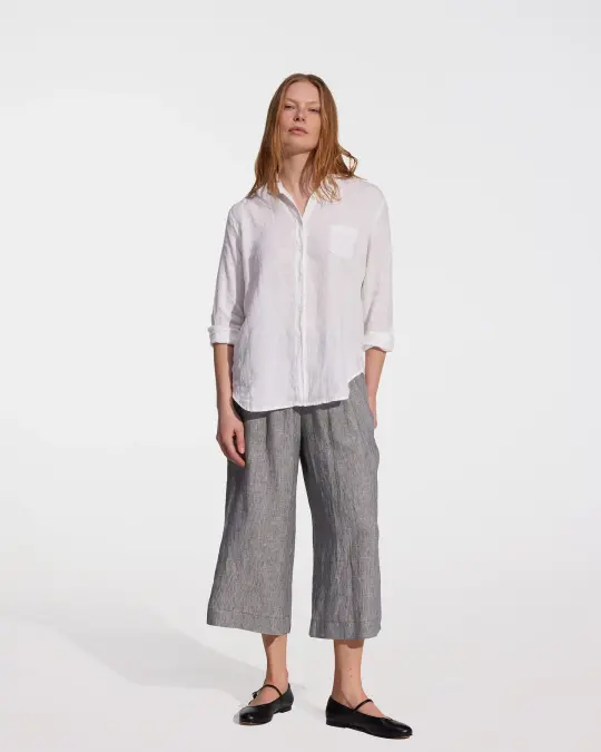 Linen Culottes No.11 in Cooke's Stripe