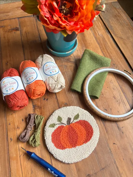 Beginner's Pumpkin Punch Needle Kit