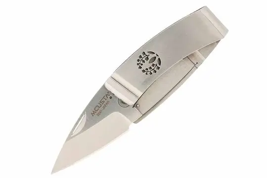 Mcusta Kamon Fuji Money Clip AUS-8 Stainless 2.9" Folding Knife