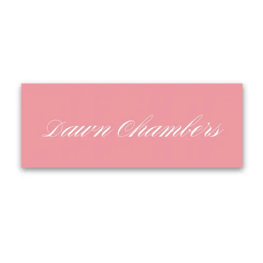 Girl's Simple Script Pink Vinyl Sticker Label