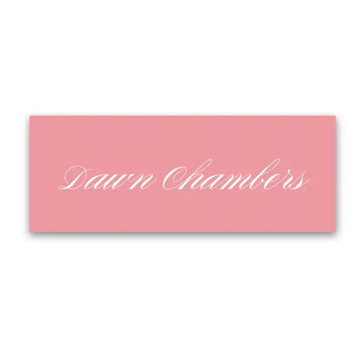 Girl's Simple Script Pink Vinyl Sticker Label