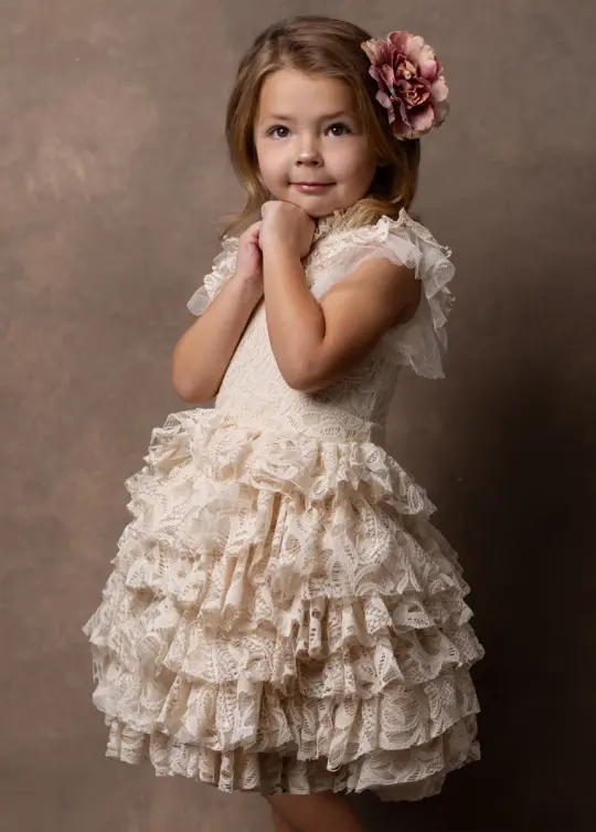 Anouk Petticoat Dress in Vintage Ivory