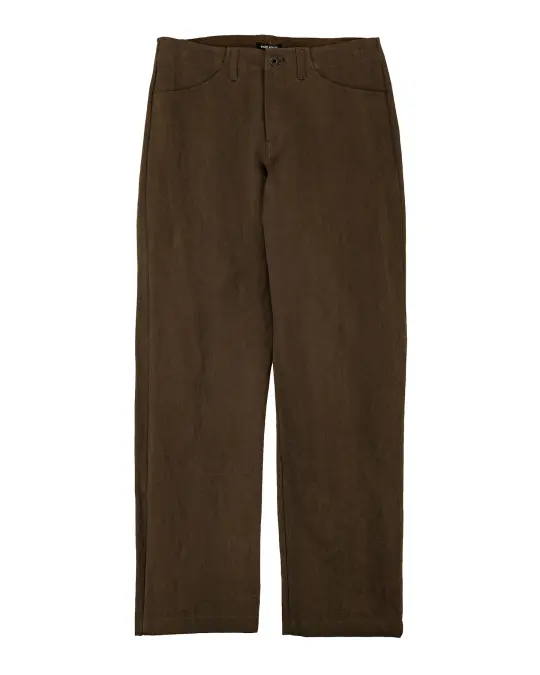 evan kinori Four Pocket Pant Cotton/Washi Canvas Dark Olive Sumi Ink Dye