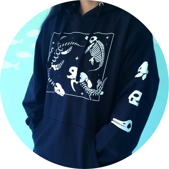 Prehistoric Pals Hooded Pullover (GLOW-IN-THE-DARK)