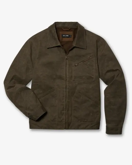 Waxed Zip Trucker Jacket