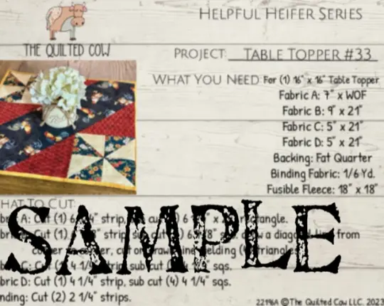 Helpful Heifer Table Topper #33