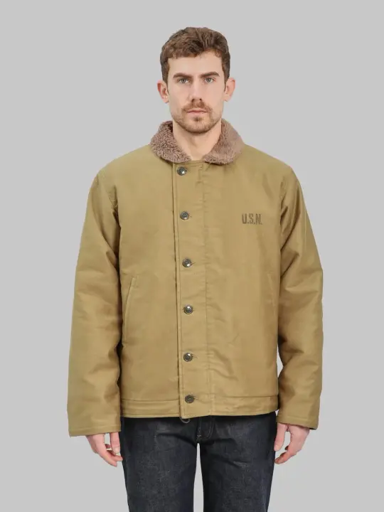 Buzz Rickson's BR15345 N-1 "Navy Department Demotex-Ed " Jacket Khaki