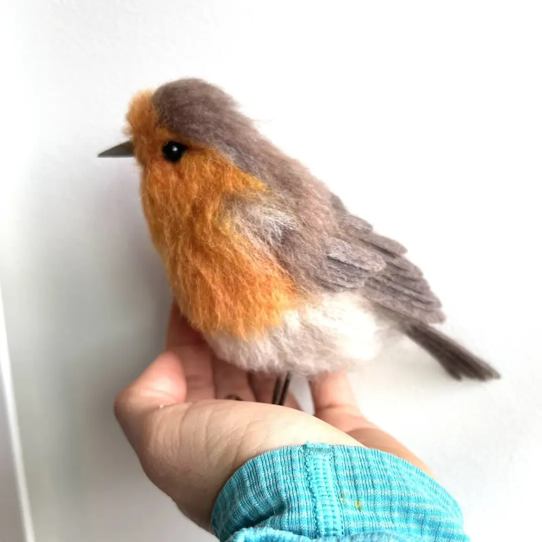 European Robin - Needle Felt Sculpture - PRE-ORDER